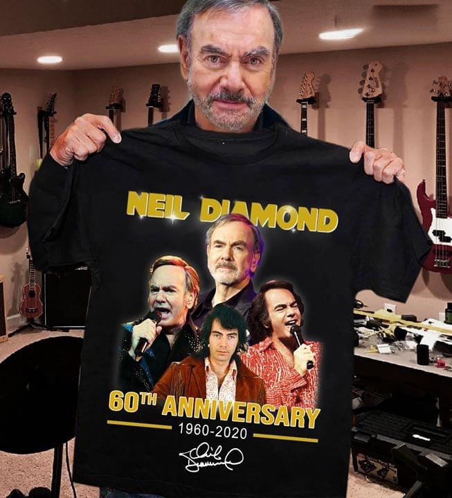 Neil Diamond 60th Anniversary 1960-2020 Shirt Classic Black Unisex S-4XL 1V0434