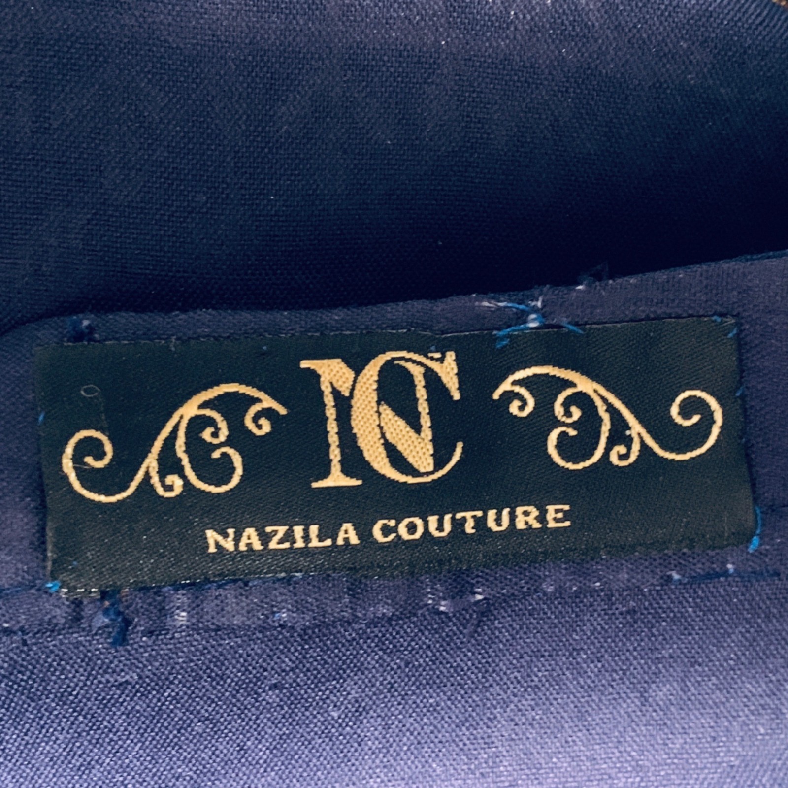 Nazila Couture size Small Embroidered Navy Blue Kurta & Salwar Set NWOT