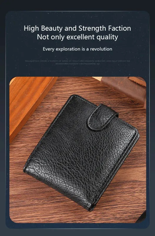 Vintage Wallet For Men Leather Short Hasp Man Wallets Casual Durable Coin Pouch