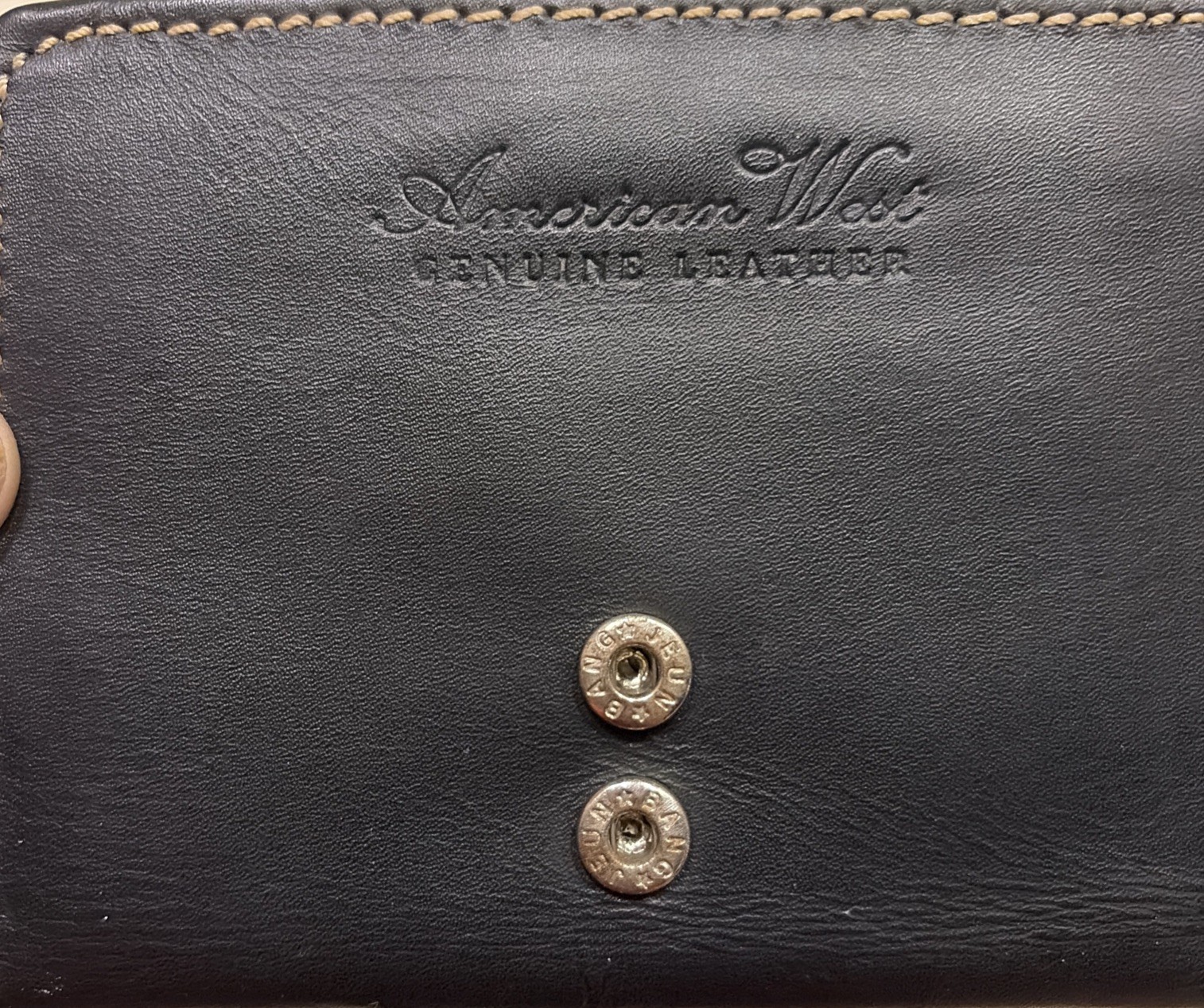 AMERICAN WEST Brown Genuine LEATHER Calf Hair-On Womens Wallet