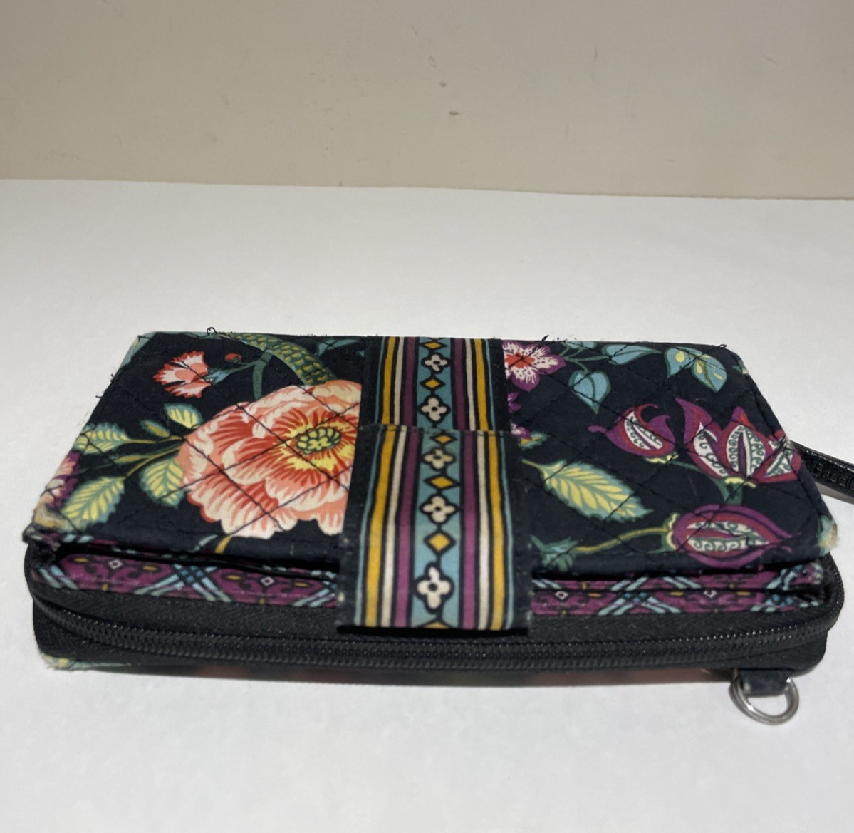 Vera Bradley Floral Vines Wallet Organizer Colorful Iconic Retired Pattern RFID