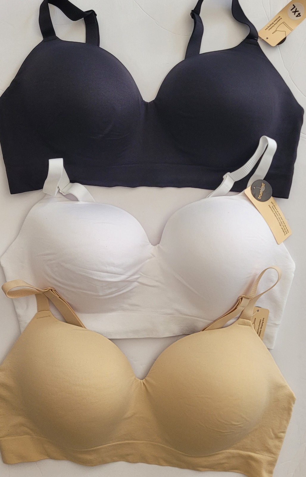 NWT Truekind® Supportive Comfort Wireless Shaping Bra, S-4XL (9), Wireless Bra