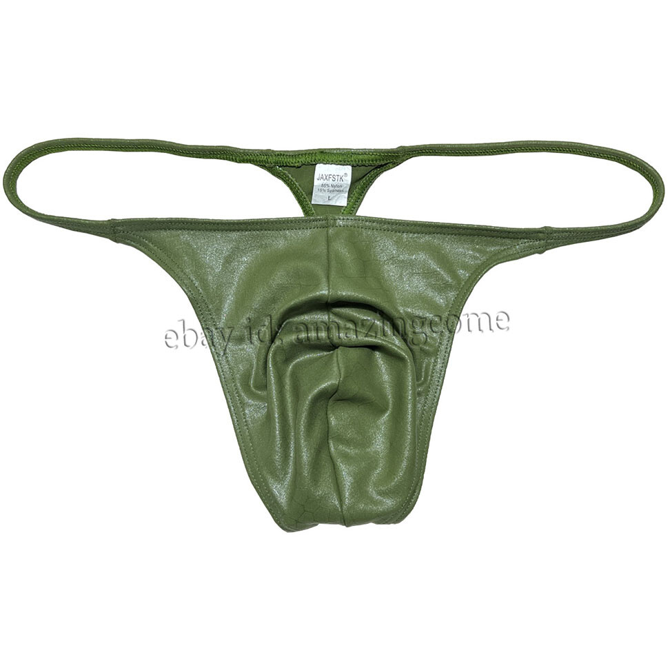 Men Gloss G-string Thong Underwear Classics Pouch T-back Elastic Sex Swim Tangas