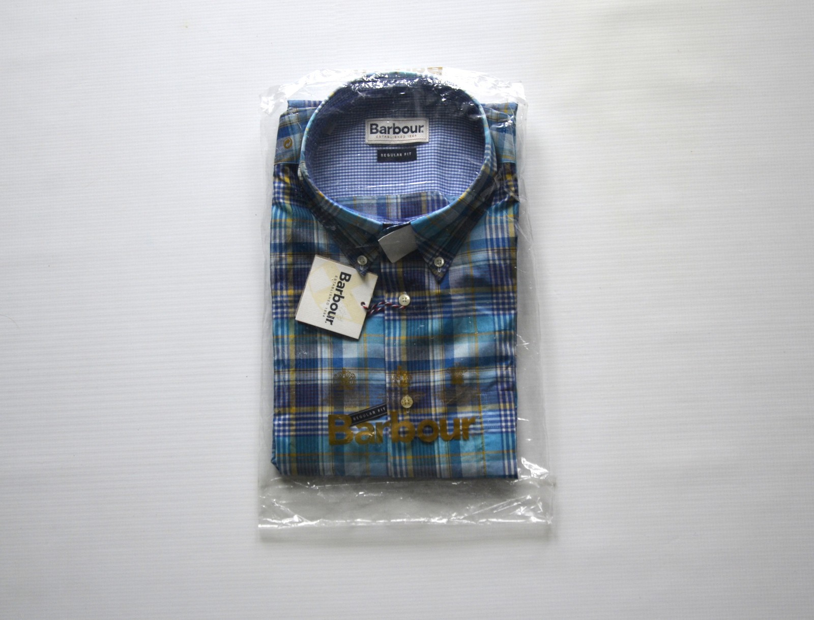 NEW BARBOUR ELLISON Men’s Shirt Men’s Summer Shirt Size 2XL Short Sleeve BIG SIZE