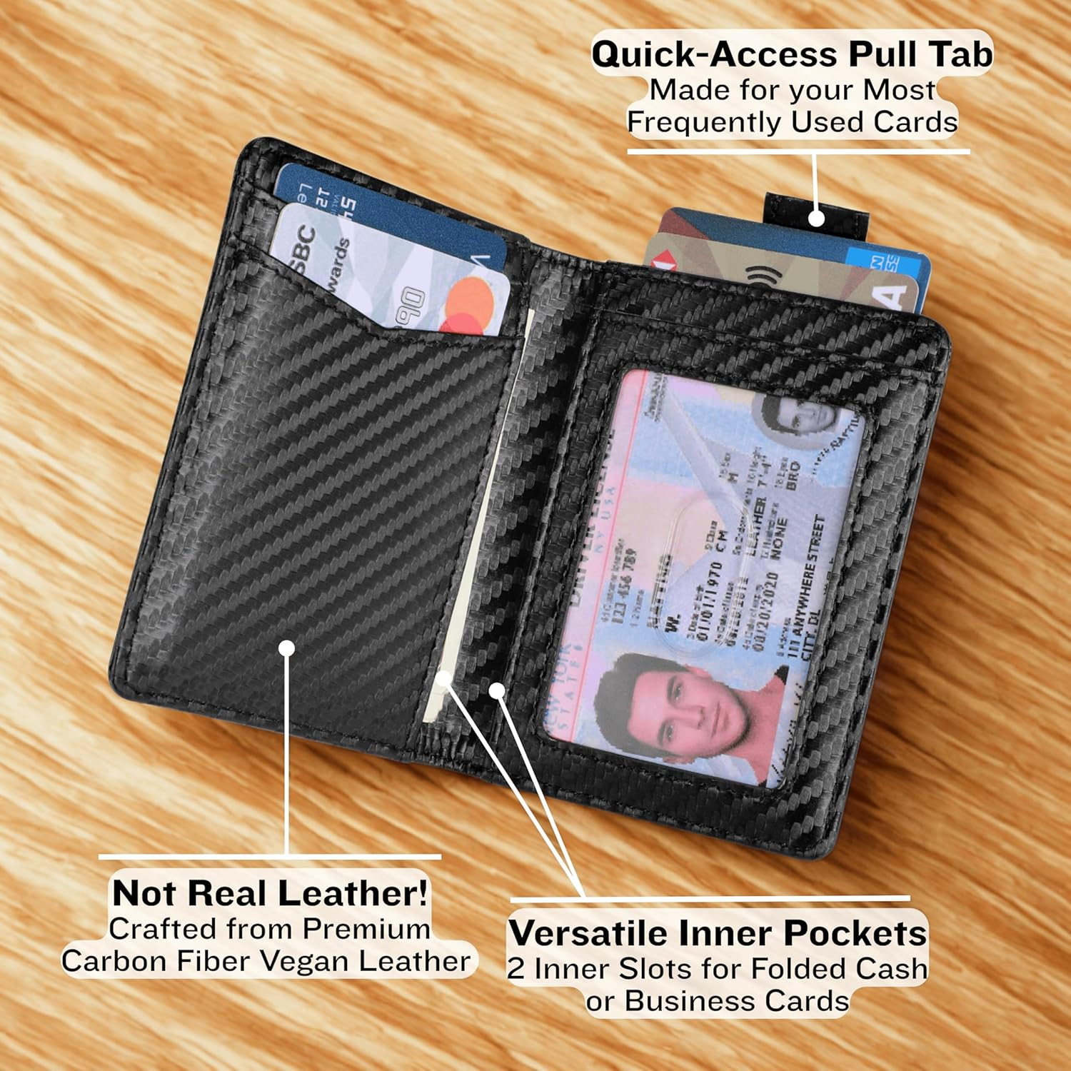 RFID Blocking Slim Wallet for Men | Thin Bifold Credit Card Holder Wallet | Mens