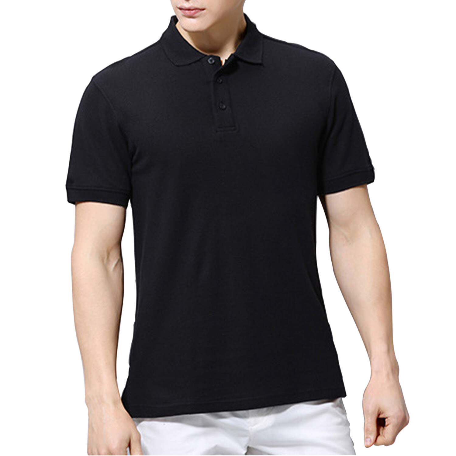 Men’s Polo Shirt Dri-Fit Golf Sports Cotton Short Sleeve Jersey Casual Plain