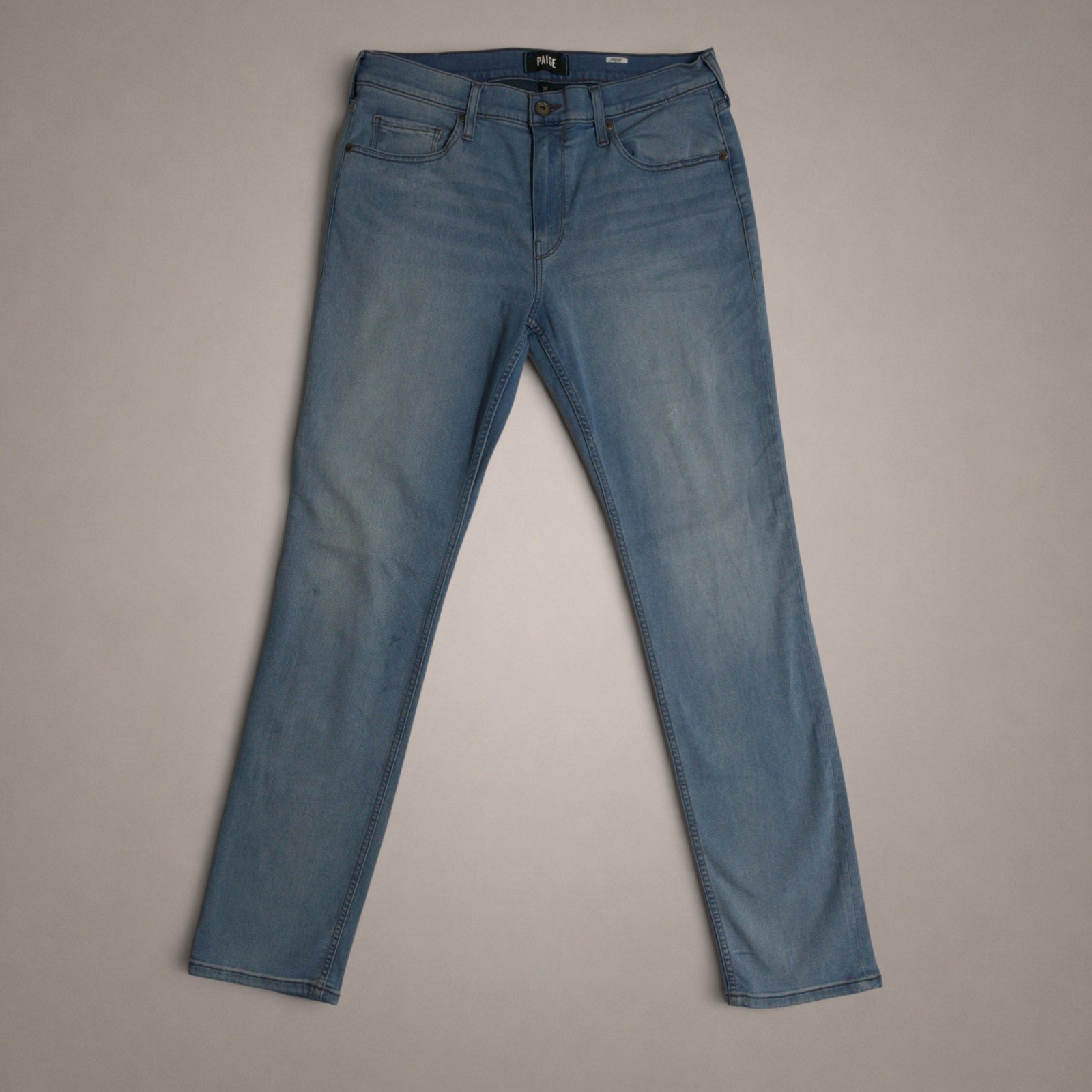 PAIGE Federal Men’s Jeans 34×33 Eberheart Light Blue Slim Straight