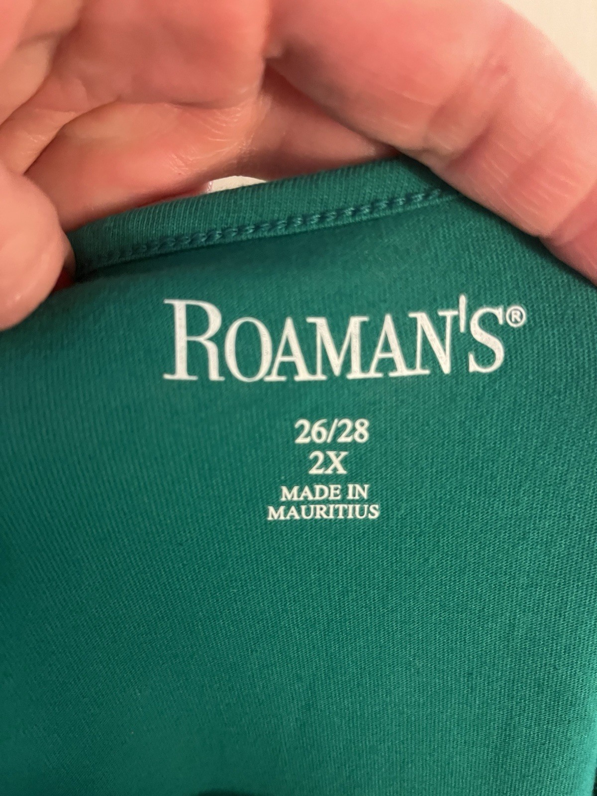 Roman’s Women’s T-Shirt Size 26 / 28 (Roman’s Sz 2X) Green, 100% Cotton
