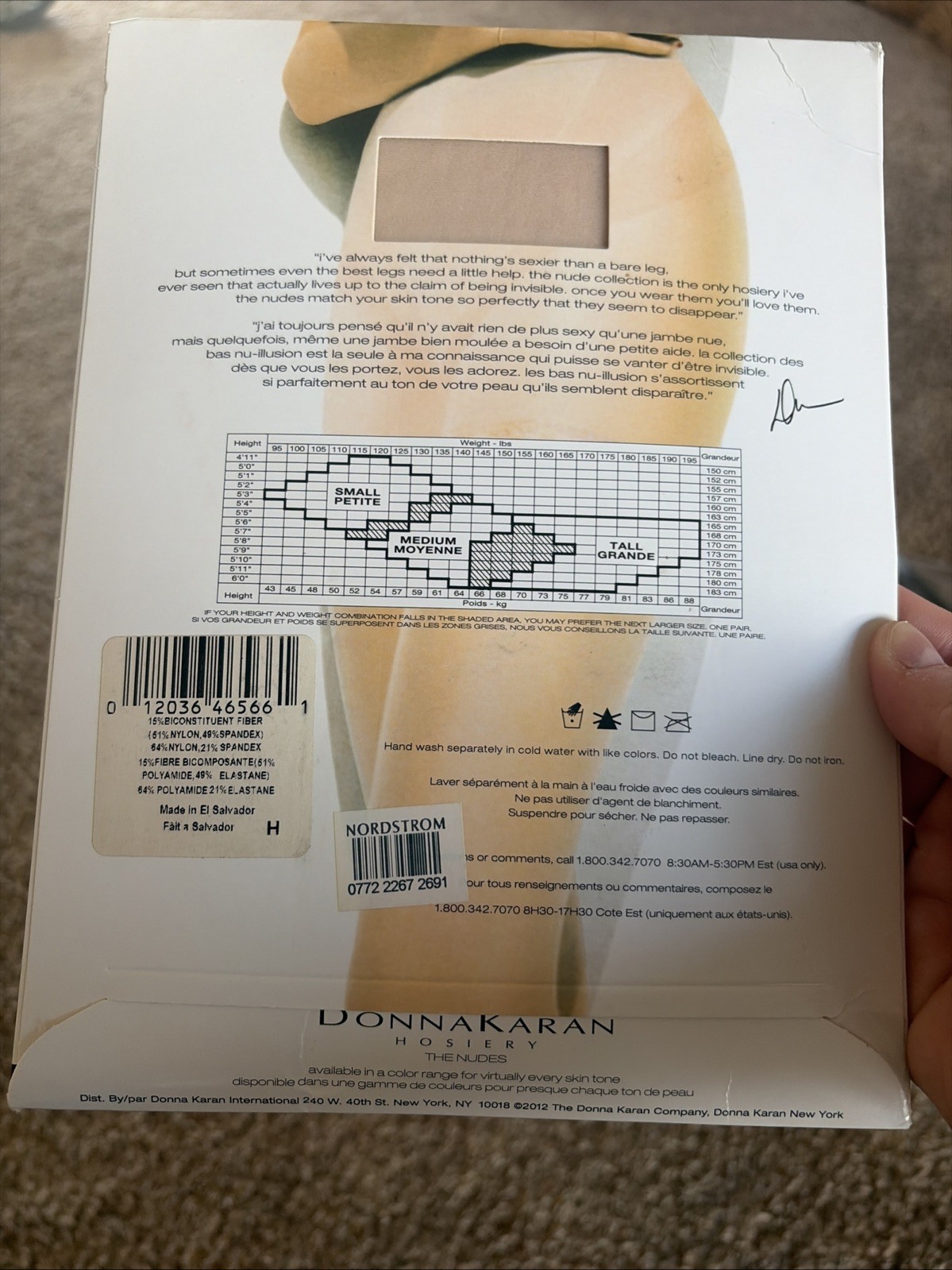 Donna Karan Hosiery The Nudes Essential Toner Tone A01 Size Tall D55 Denier New