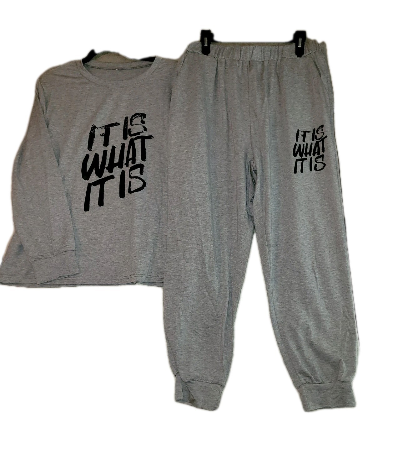 Women’s Grey Long Sleeve TShirt Set XLarge New No Tag