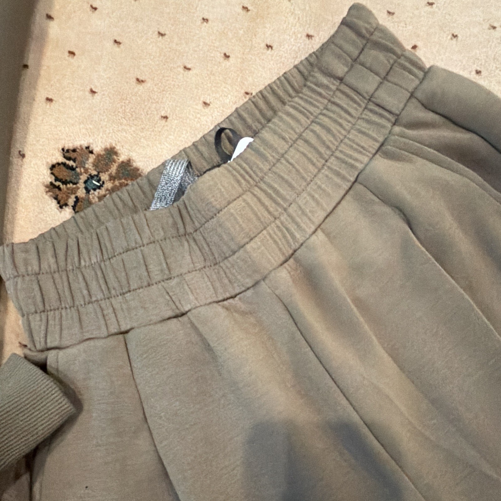 Varley Betsy Sweatshirt + Wide-Leg Pants 2pc Set S Green Mock Neck