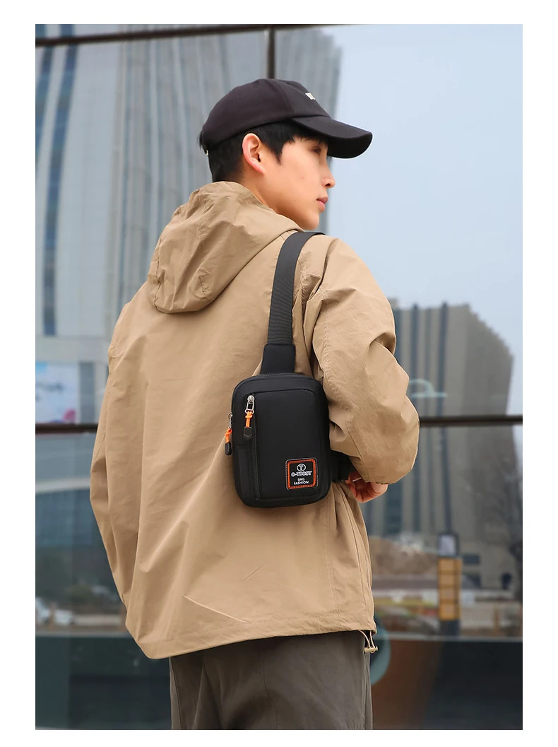 New Men Chest Bag Casual Shoulder Bag Oxford Side Sling Bag Male Sports Outdoor