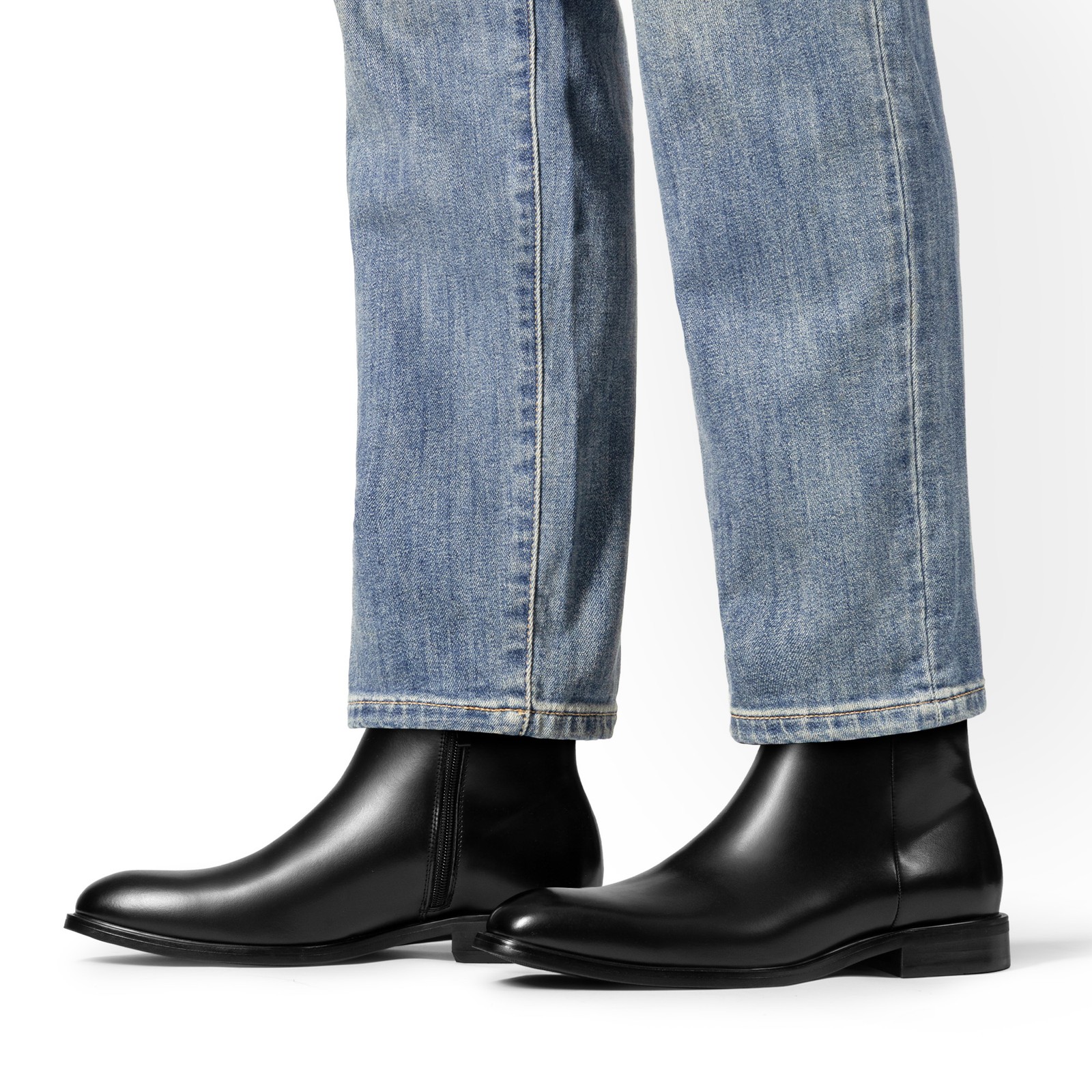Men’s Chelsea Boots Zip Fashion and Comfort Ankle Dress Boot for Wedding Party