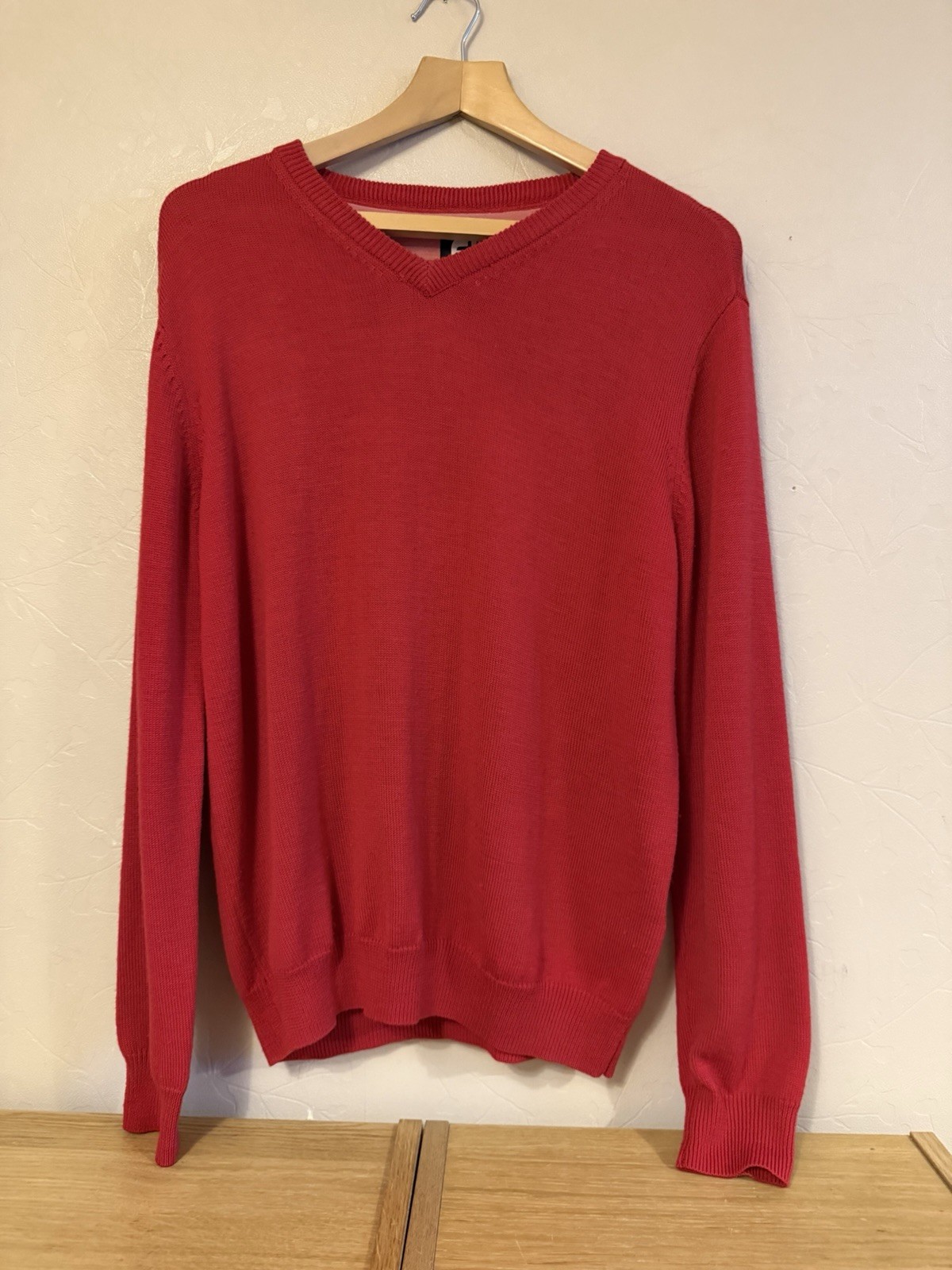 Footjoy Golf 100% Wool Red Embroidered Logo Detail Jumper – Size Large (XB)