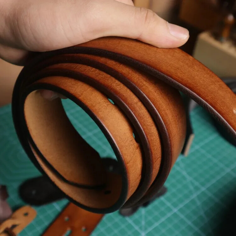 3.8CM Width 4.5MM Thickened Cowhide Cow Strap Genuine Leather Men Belt No Buckle