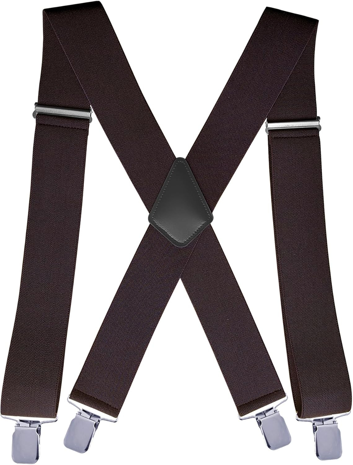 CADONO Men’S 2 Inch Heavy Duty Suspenders，Adjustable X-Back with Strong Clips fo