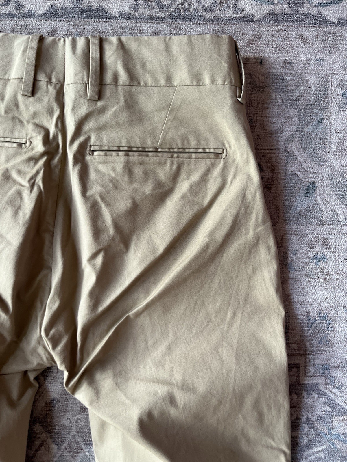 Entre Amis Chino Trousers Mens Size W28 L29 Beige Cotton Stretch Made in Italy