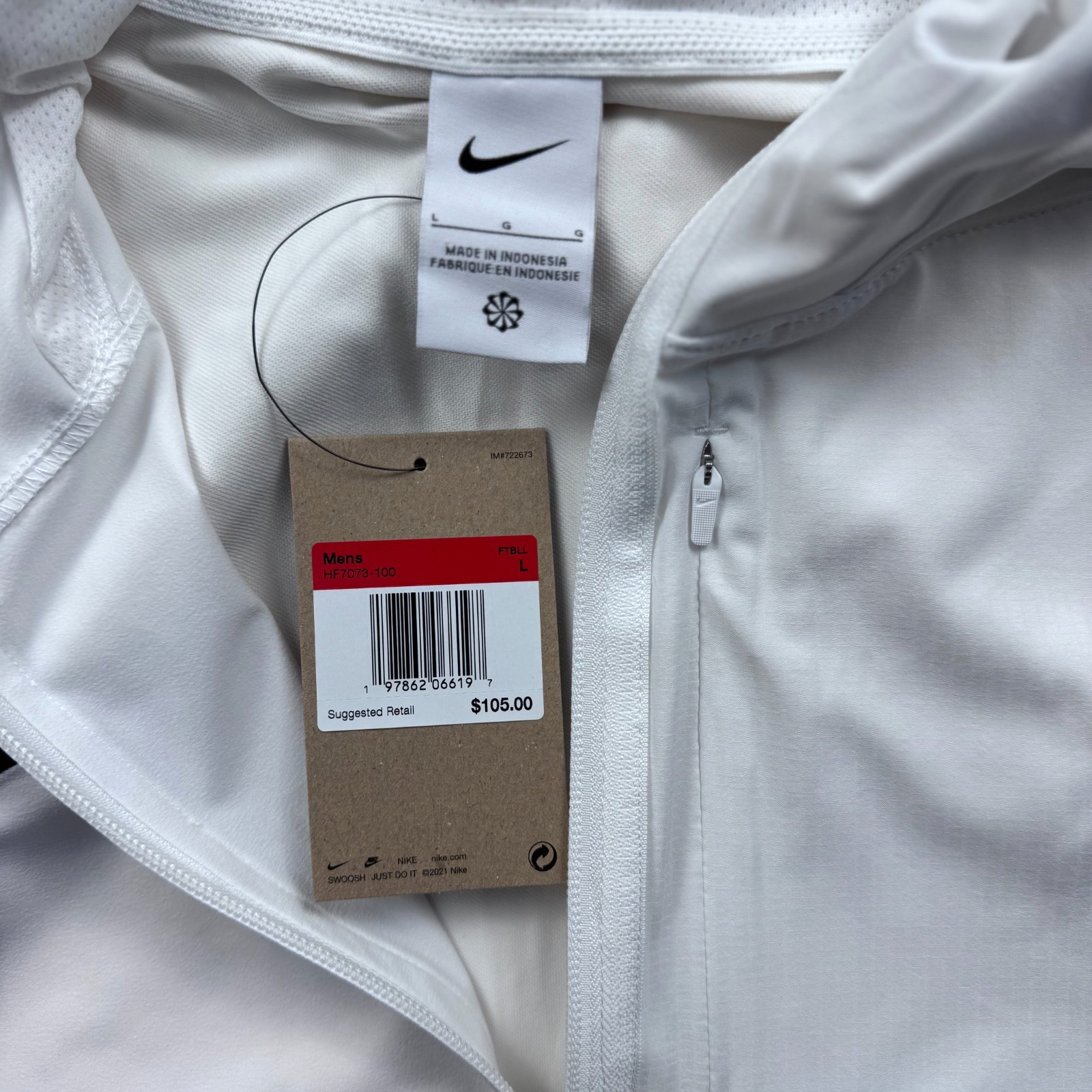 Nike Men’s Size Large 1/4 Zip Hooded Coach’s Football Jacket Hf7073-100