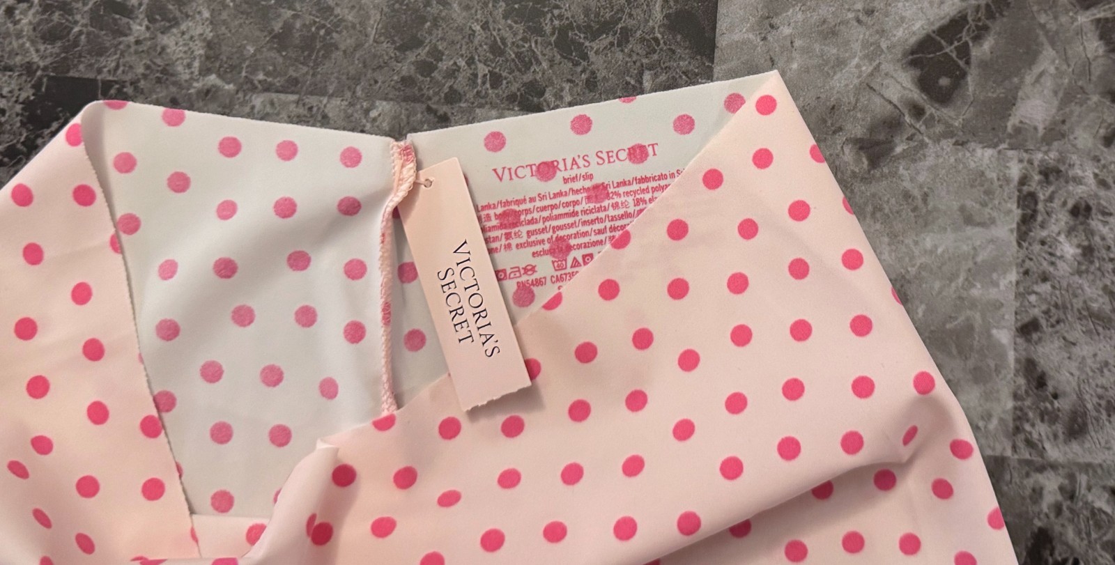 NWT VICTORIA’S SECRET PINK POLKA DOT SMOOTH NO SHOW HIGH WAIST BRIEF PANTIES