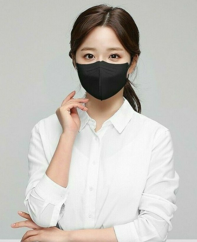 [arte] KF94 Face Masks Made in Korea Lightweight Bi Fold Korean Masks Black