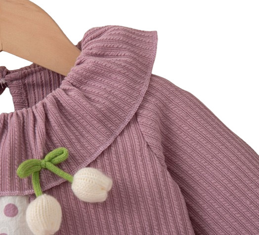 Baby Girl Polka Dot Dress – Cute Purple Children’s Clothing for 6M+