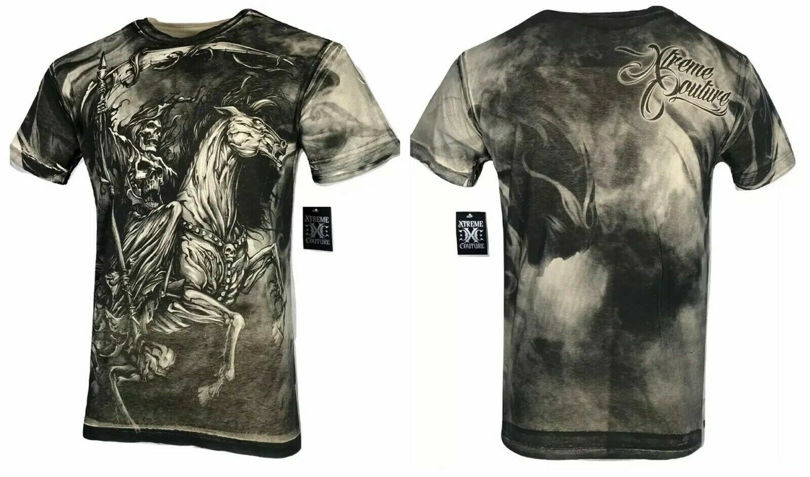 Xtreme Couture Affliction Men’s T-Shirt DARK HORSE Skull Tattoo Biker S-5XL