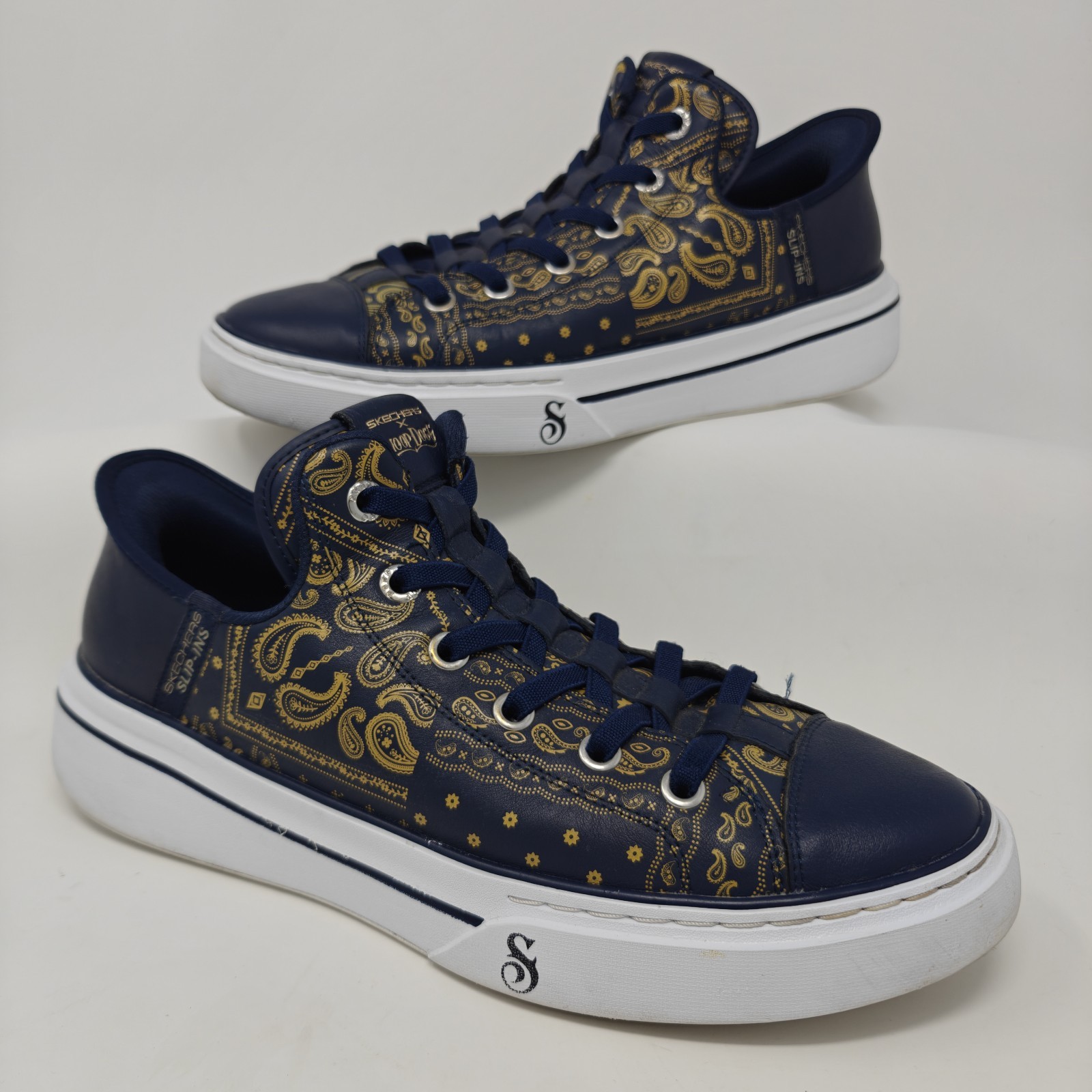 Skechers x Snoop Dogg Snoop One Double G Slip-Ins Size 10 Navy Gold