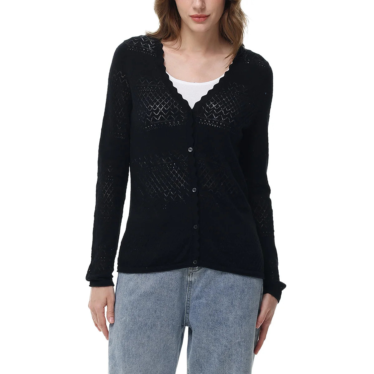 Frye Women’s Pointelle Cardigan