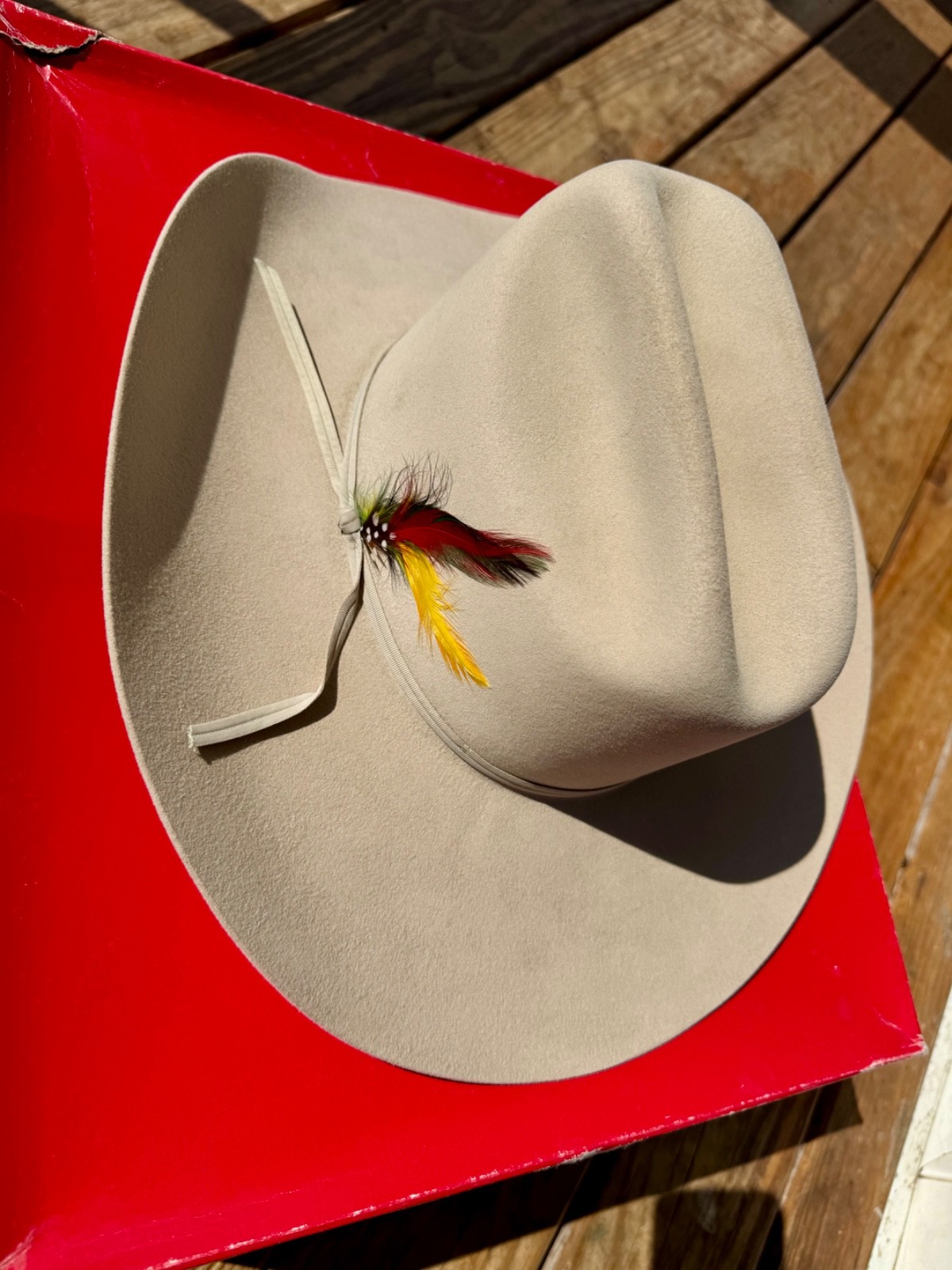 Vintage Stetson Merced 4X Fur Felt Cowboy Hat 7 1/8 Silver Belly New in Box
