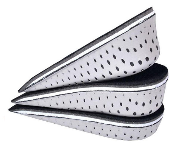 1 Pair Heel Lift Shoe Insert Insole Shoe Pad Height Increase Cushion 3.8cm Unise