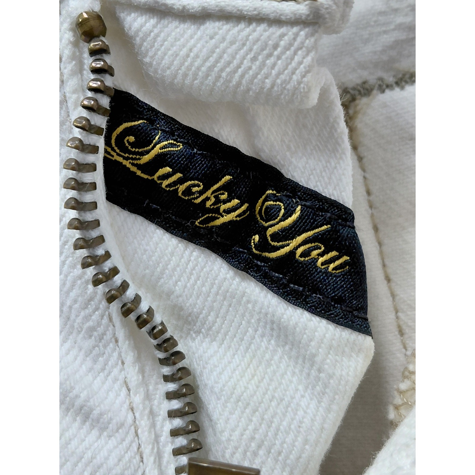 Lucky Brand Classic Rider Jeans Made in USA White Mid (10-12 in) Regular Size 4