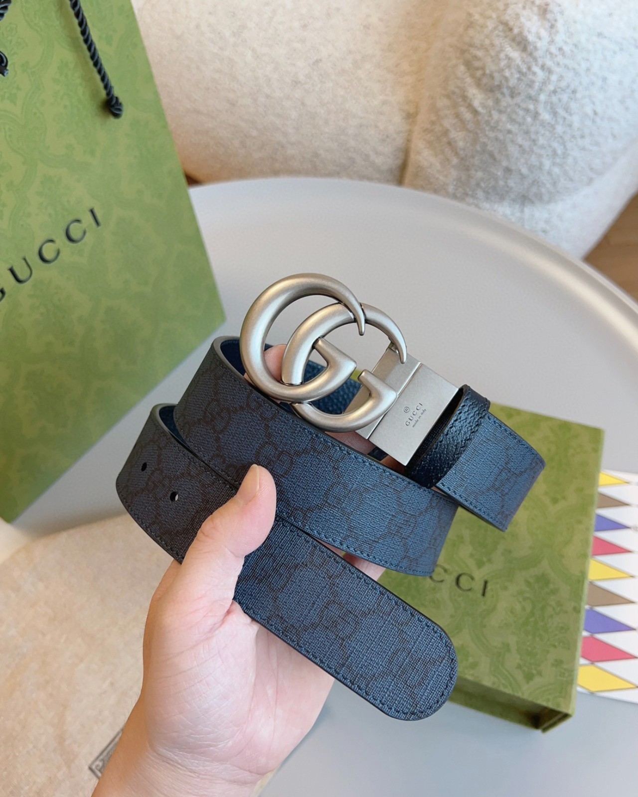 GG Supreme Canvas Reversible Belt With Box Size 95 – 3.8cm