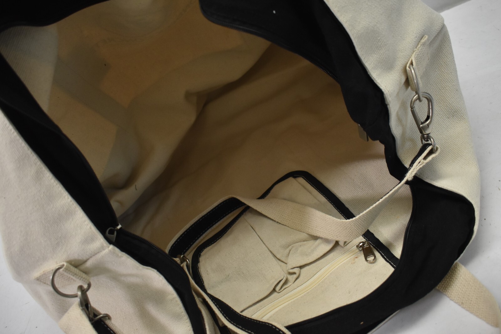 Peerless Threads X-Large Sailing Tote Bag BRANDED Beige Natural Canvas