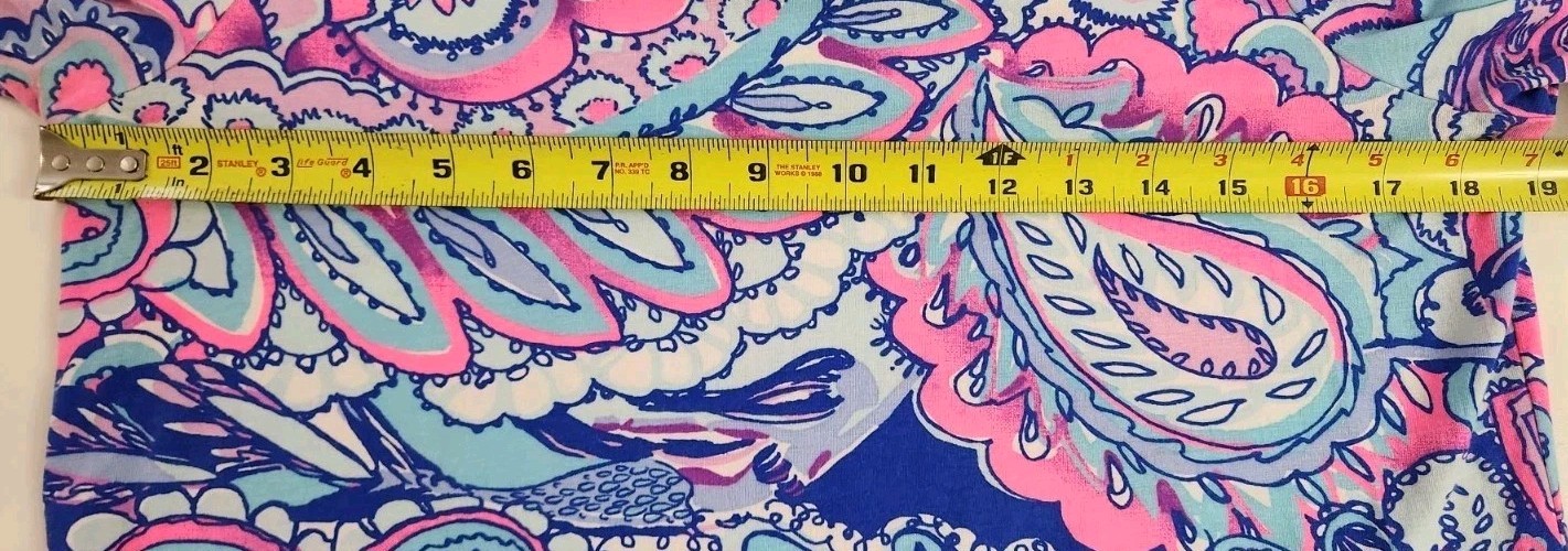 Women’s Sz L Lilly Pulitzer Bright Tropical Paisley Long Sleeve Top Stretch