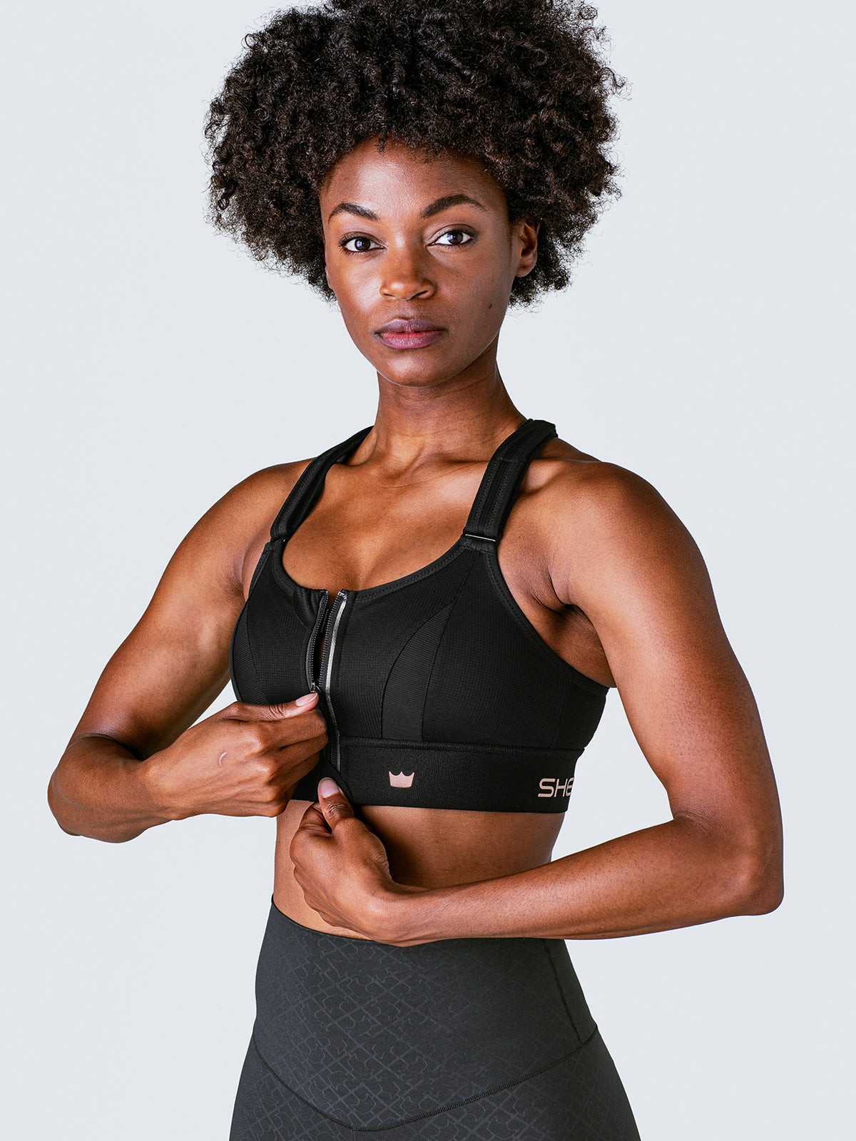 SHEFIT ULTIMATE Black Sports Bra Size 1Luxe High Support Workout Fitness