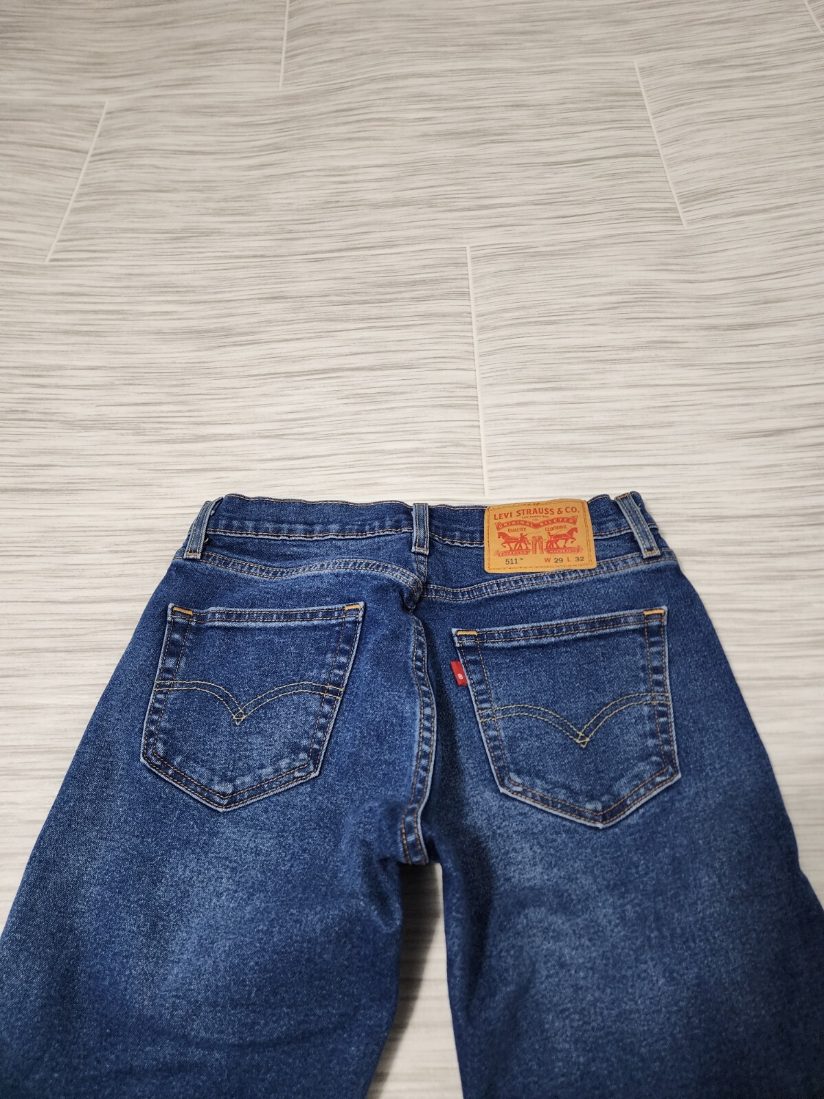 Levi’s 511 Slim Fit All Seasons Tech Blue Jeans Mens Actual Size 29 X 31 – M1663