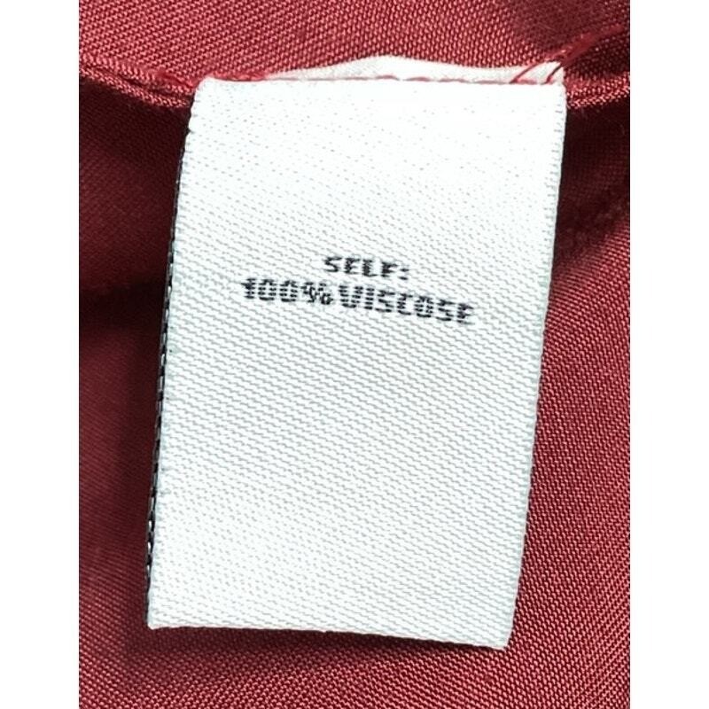 Tanya Taylor One Shoulder Mini Dress Womens 12 Burgundy Good Satin Asymmetrical