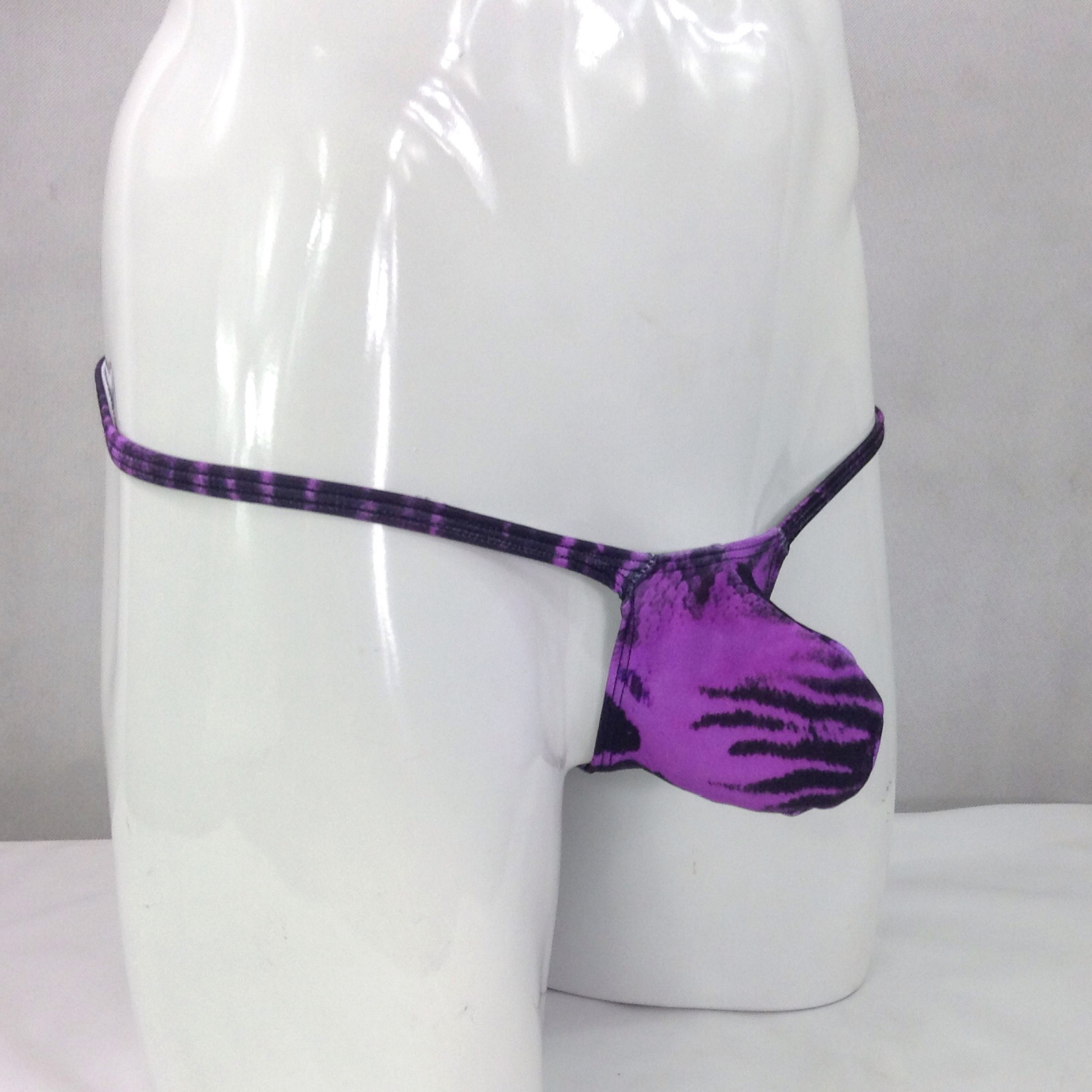 K403 P String Thong Grape Smugglers Contoured Pouch Multiple prints Swim Fabric