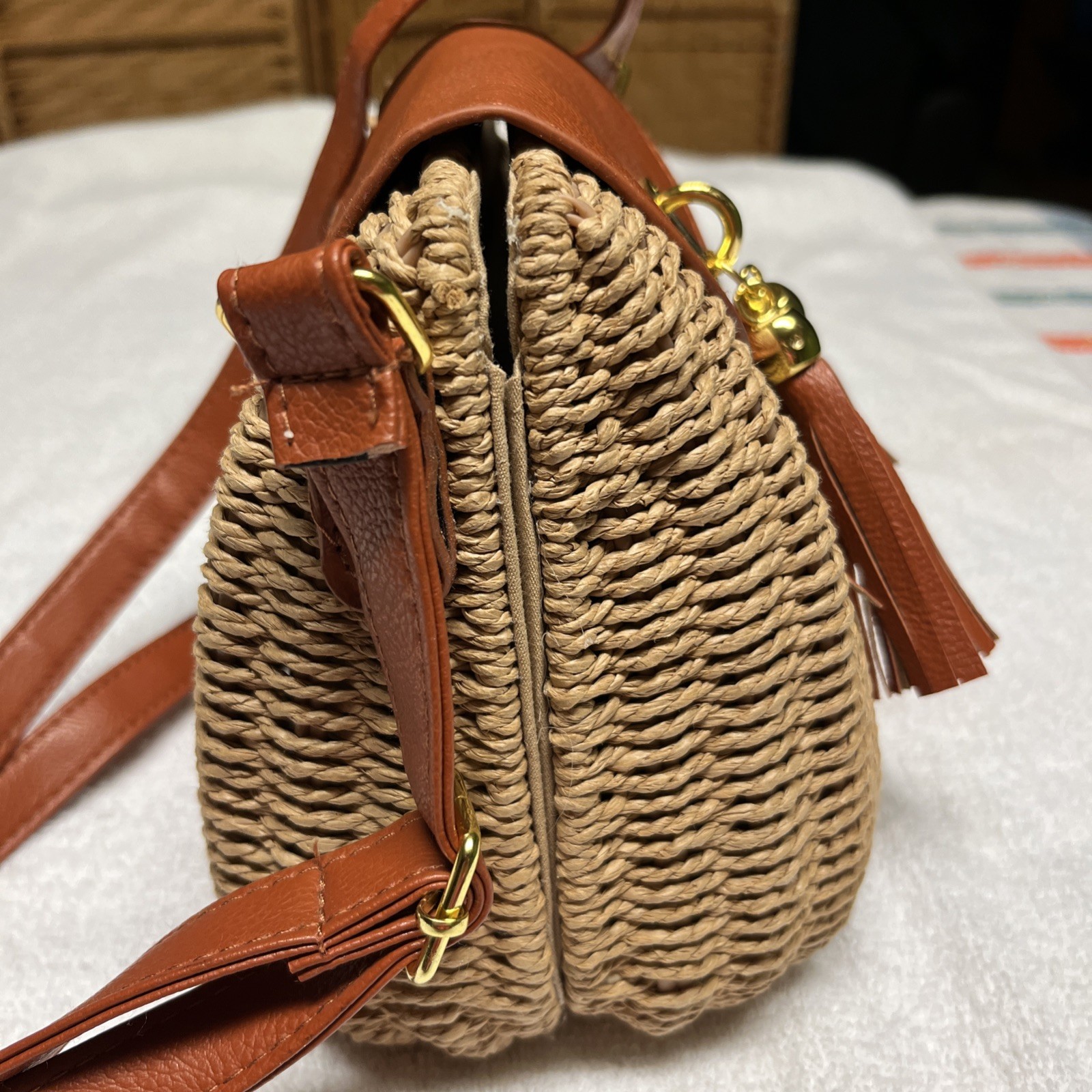 Women’s Shoulder Bag Brown 10%polyester 90%paper