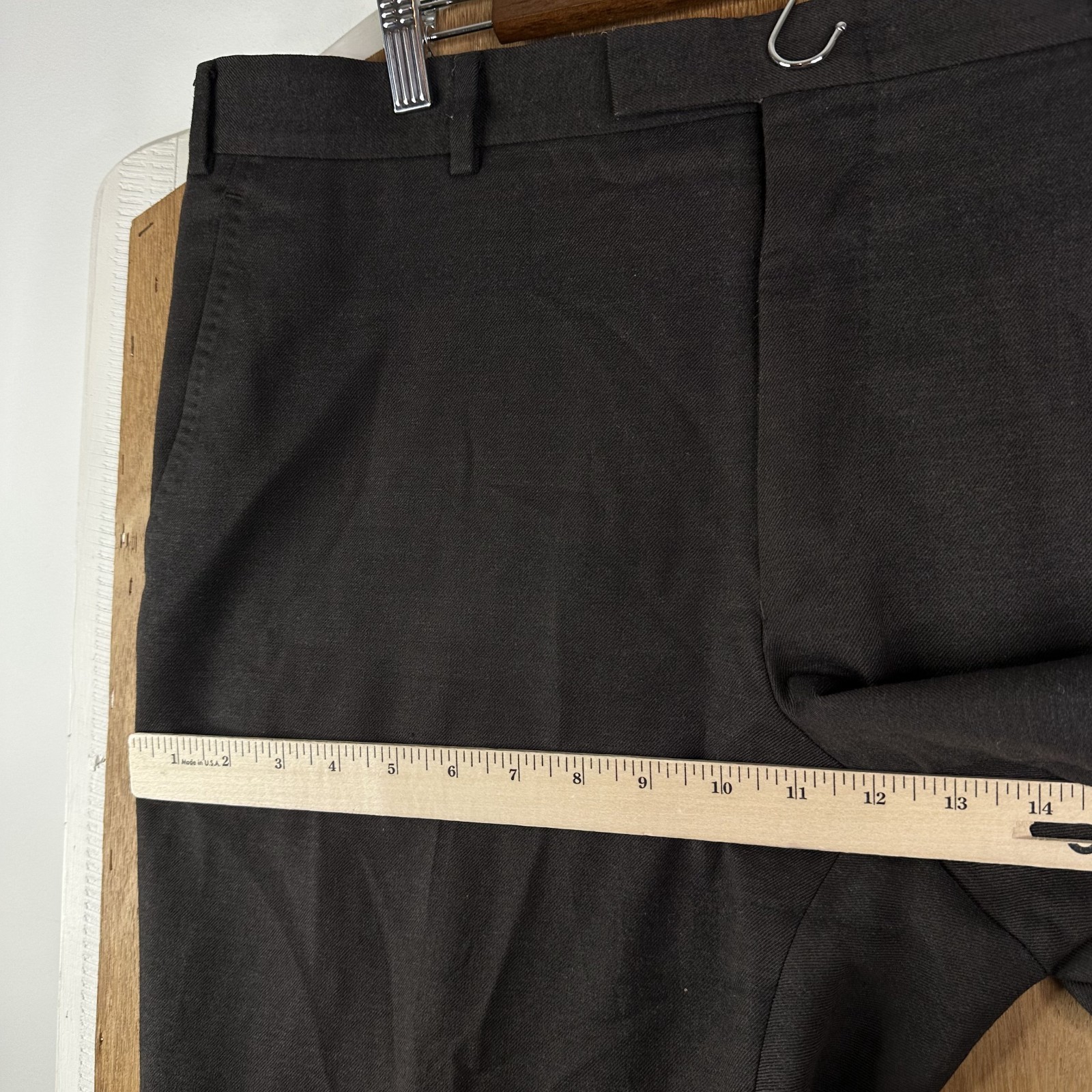 Ermenegildo Zegna Pants Mens 38×30 Gray Flat Front Dress Slacks Trousers