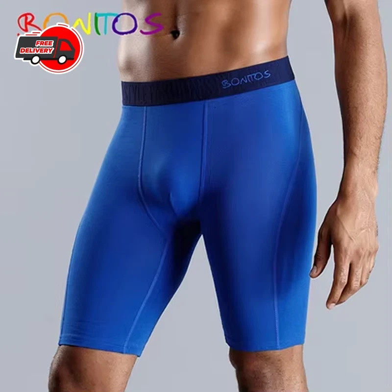 Men’s Long Leg Cotton Boxer Shorts Soft Stretch Breathable Premium Underwear