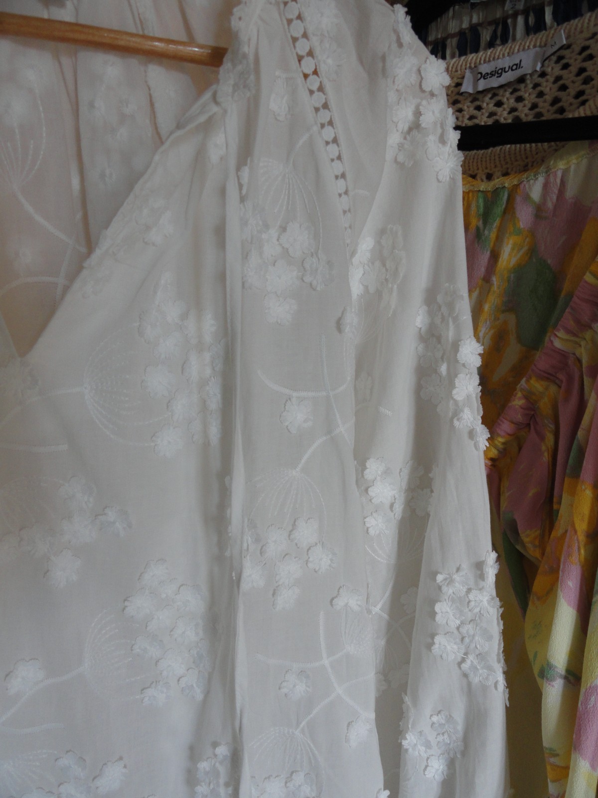 NEXT 100% COTTON WHITE EMBROIDERED BLOUSE SHIRT WOMEN’s Size 18 Eu46 NWOT FLOWER