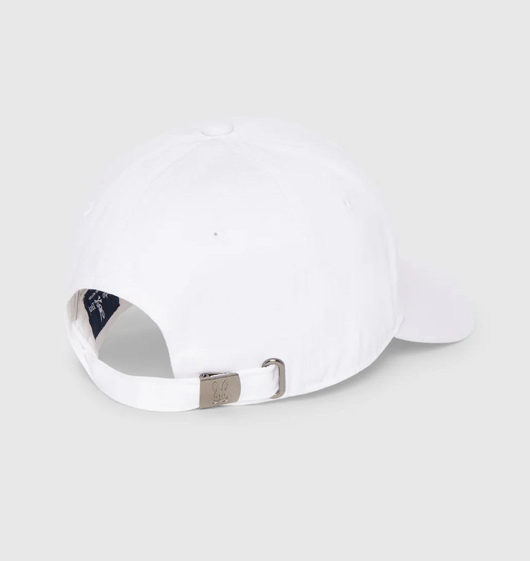 *NEW* Men Psycho Bunny Classic Baseball Cap White (B6A816A1HT 100) 👍