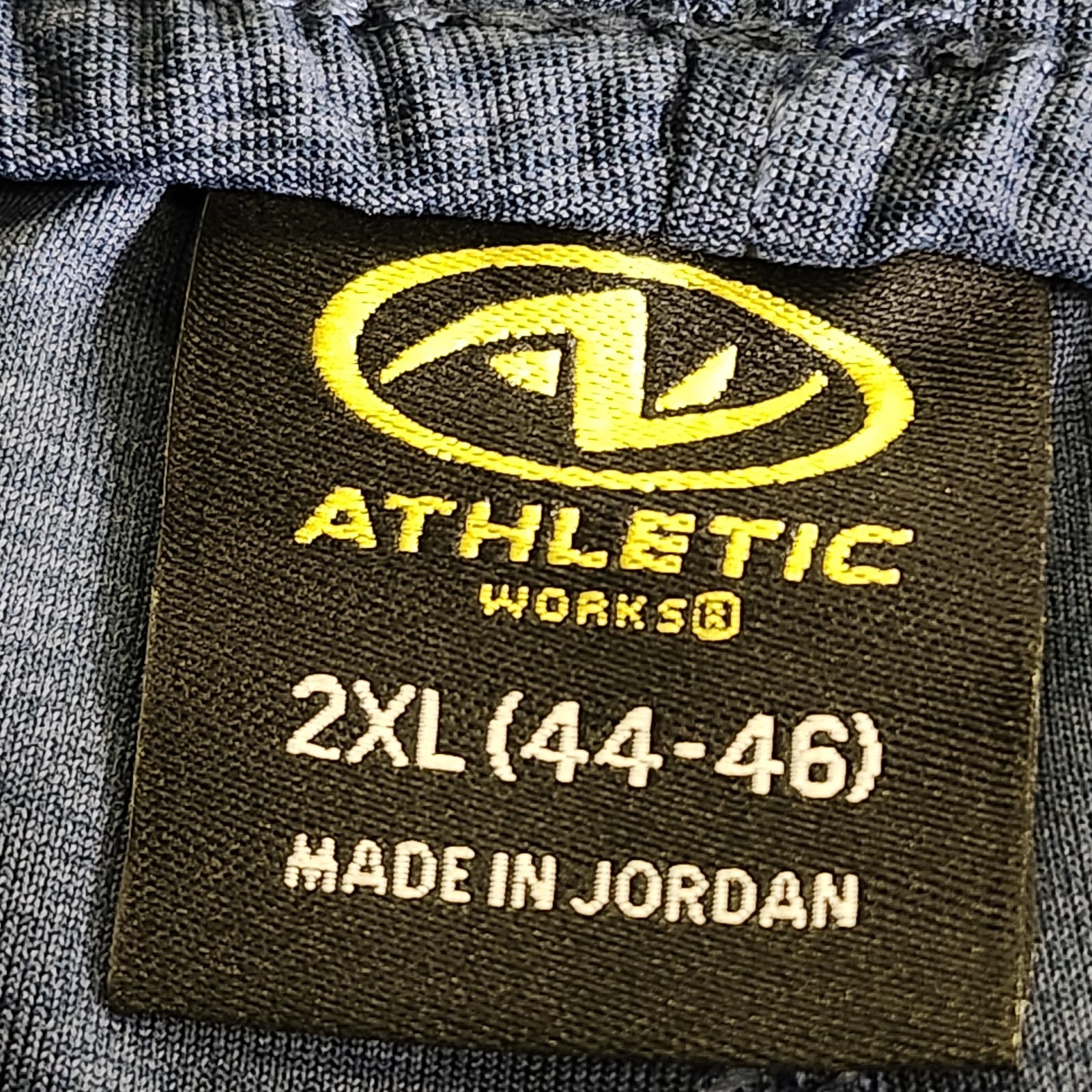 Athletic Works Men’s 2XL Shorts Blue Elastic Waist Stretch 9″ Inseam w/ Pockets