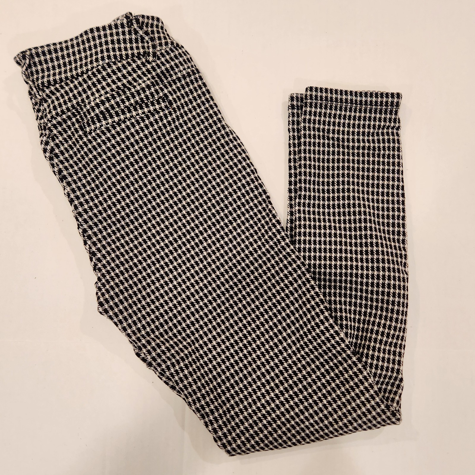 Chocolate USA Pants Women’s Large Black Checkered Stretch Ankle