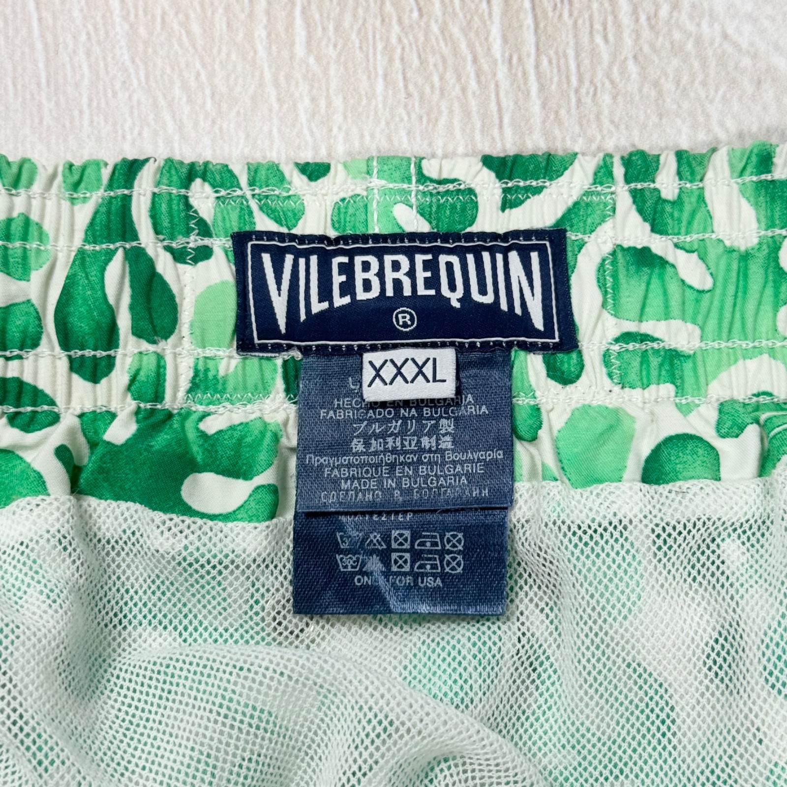 Vilebrequin Men’s Luxury Moorea Turtle Green Beach Swim Shorts Trunks Size XXXL