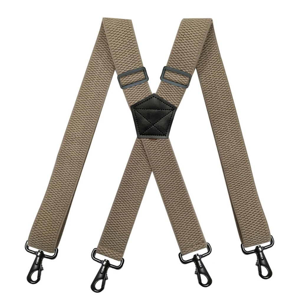 Heavy Duty Elastic Suspenders for Men Trouser Pants Braces Strap Work Belt