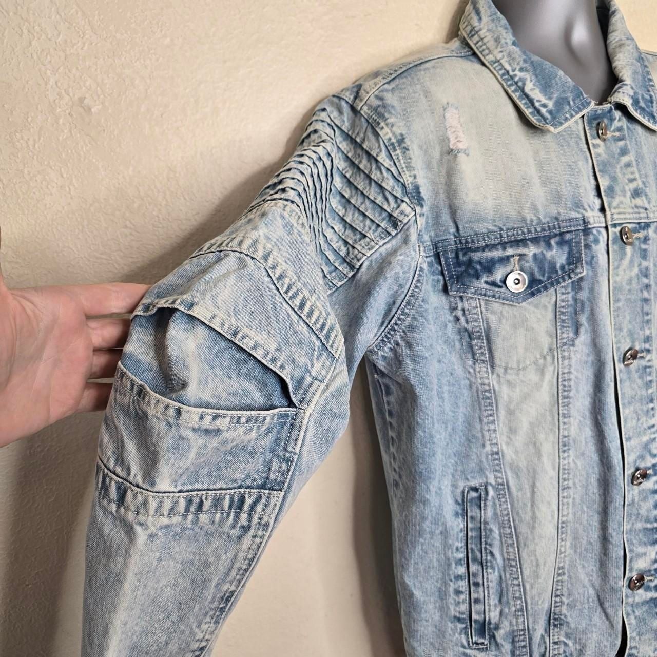Southpole Moto Acid Wash Denim Jacket