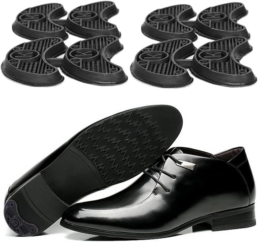 Heel Plates 30 PCS Rubber Shoes Heel Taps Tips Repair Pad Replacement for Boots