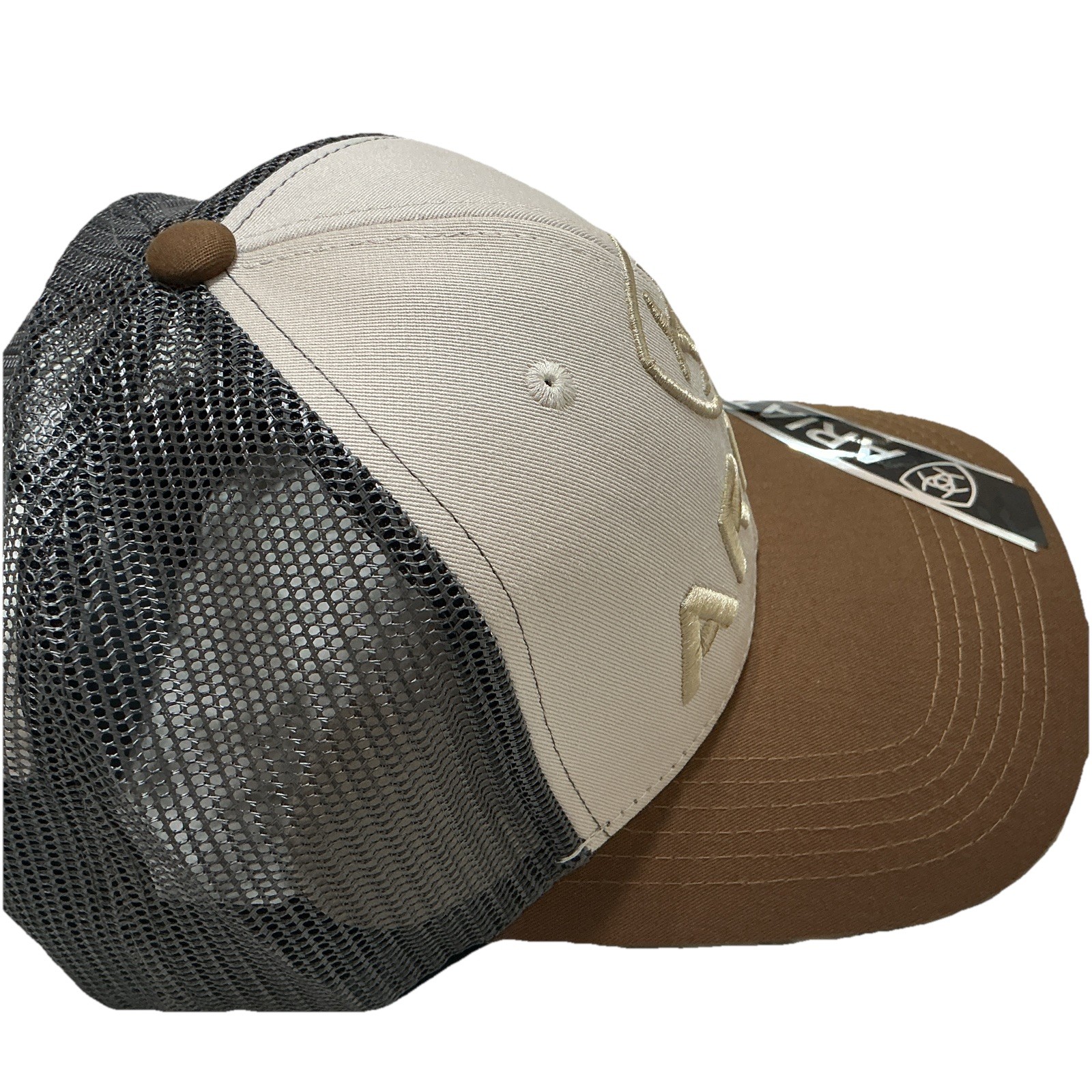 Ariat Mens B-Fit Shield Logo Mesh Back Snapback Cap Hat